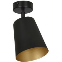 Emibig Prism lampa podsufitowa 1x60W czarny/złoty 406/1