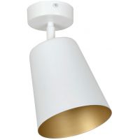 Emibig Prism lampa podsufitowa 1x60W biały/złoty 407/1