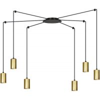 Emibig Traker lampa wisząca 6x30W czarny/złoty 526/6