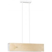 Emibig Carlo lampa wisząca 2x60W biały/drewno 611/2