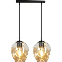 Emibig Istar lampa wisząca 2x15 W czarna-bursztynowa 677/2