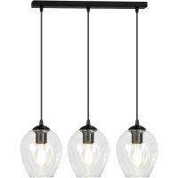 Emibig Istar lampa wisząca 3x15 W czarna-przezroczysta 679/3