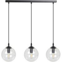 Emibig Cosmo lampa wisząca 3x40W czarny/przezroczysty 711/3