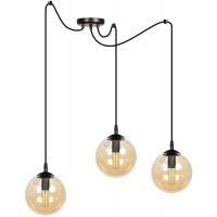 Emibig Gigi lampa wisząca 3x10 W czarna-bursztynowa 938/3