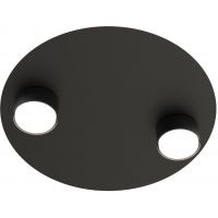 Emibig Bolx lampa podsufitowa 2x12 W czarna 1441/2