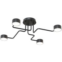 Emibig Kurage lampa podsufitowa 4x12 W czarna 1442/4