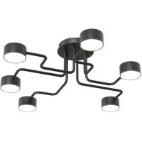 Emibig Kurage lampa podsufitowa 6x12 W czarna 1442/6