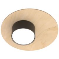 Emibig Pixo lampa podsufitowa 1x12 W czarna-drewno 1443/1