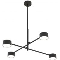 Emibig Natsu lampa podsufitowa 4x12 W czarna 1444/4