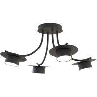 Emibig Enso lampa podsufitowa 4x12 W czarna 1445/4