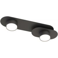 Emibig Stilo lampa podsufitowa 2x12 W czarna 1449/2