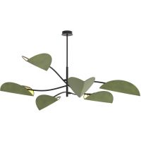 Emibig Lotus lampa podsufitowa 6x10 W zielona 1461/6