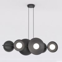 Emibig Volum 6 Black lampa wisząca 6x8 W czarna 1482/6