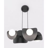 Emibig Elementi lampa wisząca 4x8 W czarna 1491/4