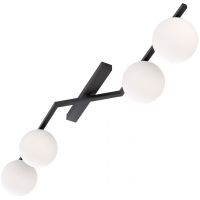 Emibig Naton lampa podsufitowa 4x10 W czarna 1508/4