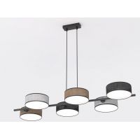 Emibig Drumz lampa wisząca 6x10 W czarna/szary/beżowa 1566/6