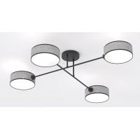 Emibig Maga lampa podsufitowa 4x10 W szara 1570/4