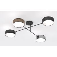 Emibig Maga lampa podsufitowa 4x10 W czarna/szara/beżowa 1572/4