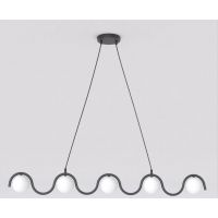 Emibig Sinus lampa wisząca 5x8 W czarna 1582/5