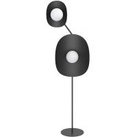 Emibig Delulu lampa stojąca 2x8 W czarna 1600/LP2