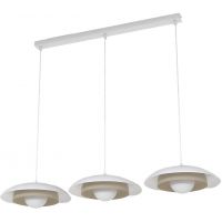 Emibig Skin lampa wisząca 3x8 W biała/cappuccino 1605/3