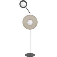 Emibig Kiss lampa stojąca 2x8 W czarna/kremowa 1608/LP2