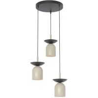Emibig Ego lampa wisząca 3x10 W czarna/cappuccino 1612/3PREM