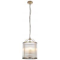 Endon Lambeth Ribbed lampa wisząca 4x6 W mosiądz 106711