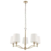 Endon Ortona lampa wisząca 5x40W biała/złota 70245