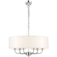Endon Nixon lampa wisząca 6x40W biała/srebrna 60179