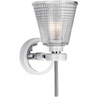 Elstead Lighting Gunnislake kinkiet 1x3 W biały-chrom polerowany BATH-GUNNIS1-WPC