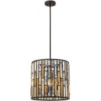 Elstead Lighting Gemma lampa wisząca 3x60 W brązowa vintage HK-GEMMA-P-B-VBZ