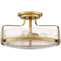 Elstead Lighting Harper lampa podsufitowa 3x60 W stary mosiądz-przezroczysta HK-HARPER-SFM-HB-CS