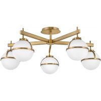 Elstead Lighting Hollis lampa podsufitowa 5x40 W biała-stary mosiądz HK-HOLLIS-5-O-HB