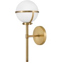 Elstead Lighting Hollis kinkiet 1x40 W stary mosiądz/biały HK-HOLLIS1-O-HB-BATH