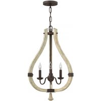 Elstead Lighting Middlefield lampa wisząca 3x60 W rdzawe żelazo HK-MIDDLEFIELD3