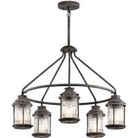 Elstead Lighting Ashland Bay lampa wisząca 5x60 W postarzany cynk KL-ASHLANDBAY-5P