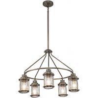 Elstead Lighting Ashland Bay lampa wisząca 5x60 W oksydowany brąz KL-ASHLANDBAY-5P-BU