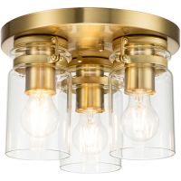 Elstead Lighting Brinley lampa podsufitowa 3x60 W szczotkowany mosiądz KL-BRINLEY-F-BB