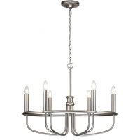 Elstead Lighting Capitol Hill lampa wisząca 6x40 W szczotkowany nikiel KL-CAPITOL-HILL6-BN