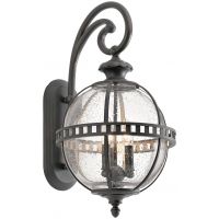 Elstead Lighting Halleron kinkiet zewnętrzny 3x40 W szary-brązowy KL-HALLERON-2M
