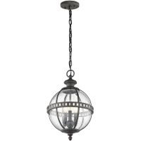 Elstead Lighting Halleron lampa wisząca 3x40 W szara-brązowa KL-HALLERON-8M