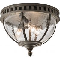 Elstead Lighting Halleron plafon zewnętrzny 3x40 W szara-brązowa KL-HALLERON-F
