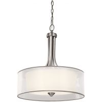 Elstead Lighting Lacey lampa wisząca 4x40 W antyczny pewter/biała KL-LACEY-P-L-AP