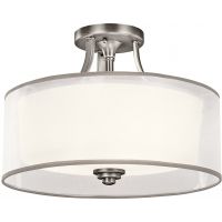 Elstead Lighting Lacey lampa podsufitowa 3x40 W antyczny pewter/biała KL-LACEY-SF-AP