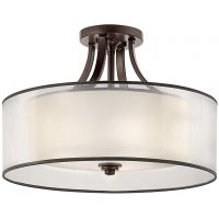 Elstead Lighting Lacey lampa podsufitowa 4x40 W brązowa-kremowa KL-LACEY-SFM-MB