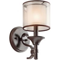 Elstead Lighting Lacey kinkiet 1x40 W brązowy-kremowy KL-LACEY1-MB