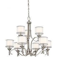 Elstead Lighting Lacey lampa wisząca 9x40 W antyczny pewter/biała KL-LACEY9-AP