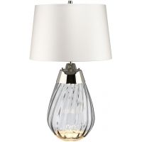 Elstead Lighting Lena lampa stołowa 1x60 W 1x7 W LED przydymiony/satyna LENA-TL-S-SMOKE-OWSS