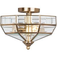Elstead Lighting Old Park lampa podsufitowa 2x60 W antyczny mosiądz OLD-PARK-AB